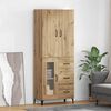 vidaXL Highboard Umjetnički hrast 69,5 x 34 x 180 cm Konstruirano drvo