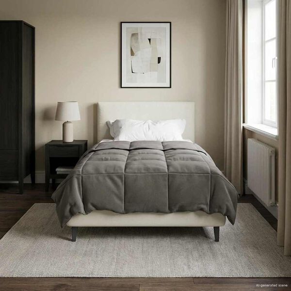 vidaXL Puni pokrivač za cijelu godinu Svijetlo siva 155 x 220 cm