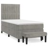 vidaXL Box spring krevet s madracem svjetlosivi 80 x 200 cm bar&scaron;unasti