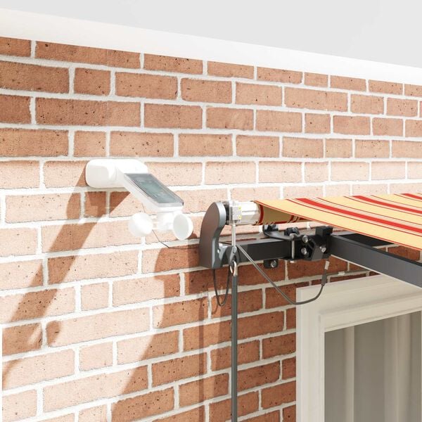 vidaXL Skrovita tenda s žuta i narančasta 350 x 250 cm tkanina