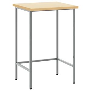 vidaXL Kutna stolica Siva 55 x 55 x 85 cm Čelik i inženjerska drva