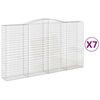 vidaXL Lučne gabionske ko&scaron;are 7 kom 400x50x220/240cm pocinčano željezo