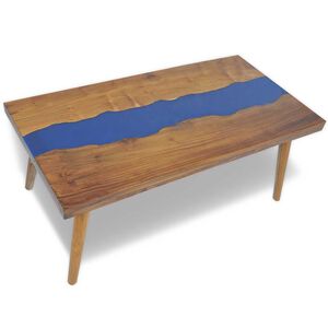 vidaXL Stolić za kavu od tikovine i smole 100 x 50 x 40 cm