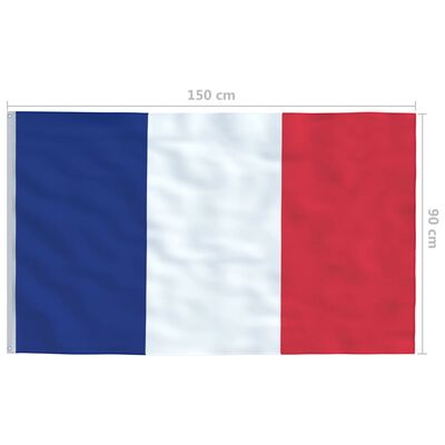 vidaXL Francuska zastava s aluminijskim stupom 4 m