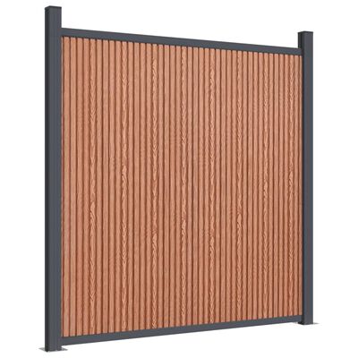 vidaXL Panel za ogradu WPC smeđi 180 x 186 cm