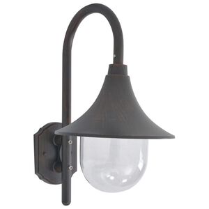 vidaXL Vrtna zidna svjetiljka E27 42 cm aluminijska brončana