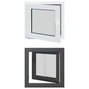 vidaXL Prozor za podrum RISOR 50 x 50 cm PVC i staklo Antracit