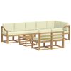 vidaXL Set vanjskih sofa 9 kom. Bijela i krem Poliester