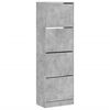 vidaXL Ormarić za cipele s 4 ladice siva boja betona 60x34x187,5 cm