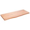 vidaXL Zidna polica svjetlosmeđa 100x40x(2-4) cm obrađena hrastovina