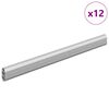 vidaXL Cijev za ormar 12 pcs Srebrno 764 x 15 x 29 mm