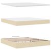 vidaXL Otomanski krevet s madracem krem 160x200 cm od tkanine