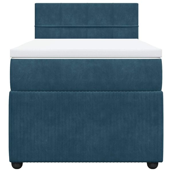 vidaXL Box spring krevet s madracem plavi 80 x 200 cm bar&scaron;unasti