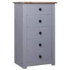 vidaXL Komoda od borovine siva 46 x 40 x 89 cm asortiman Panama
