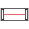 vidaXL Okvir za radni stol mat crni i mat crveni 110x50x79 cm metalni