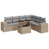 vidaXL 7-dijelni set vrtnih sofa od poliratana s jastucima bež