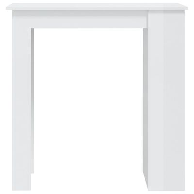 vidaXL Barski stol sa stalkom za pohranu sjajni bijeli 102x50x103,5 cm