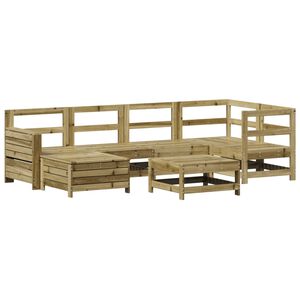 vidaXL 7-dijelni set vrtnih sofa od impregnirane borovine