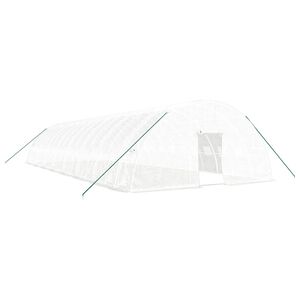 vidaXL Plastenik s čeličnim okvirom bijeli 96 m&sup2; 16 x 6 x 2,85 m