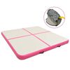 vidaXL Strunjača na napuhavanje s crpkom 200 x 200 x 20 cm PVC roza