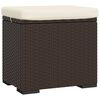 vidaXL Otoman s jastukom smeđi 40 x 30 x 40 cm od poliratana