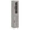 vidaXL Visoka komoda siva sonome 34,5x34x180 cm od konstruiranog drva
