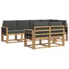 vidaXL Set vanjskih sofa s jastukom 7 pcs Bijela i antracit Poliester