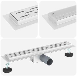 vidaXL Odvod za tu&scaron; s dizajnom linije Srebrno 50 cm