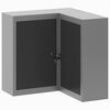 vidaXL Ormar za alate s policom s pohranom Crna i Siva 55 x 55 x 55 cm