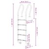 vidaXL Ljestve za bazen 54 x 38 x 211 cm od nehrđajućeg čelika 304