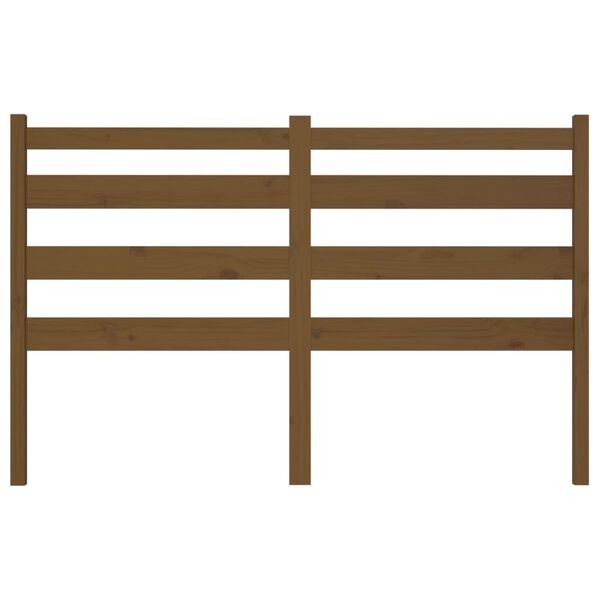 vidaXL Uzglavlje za krevet boja meda 141 x 4 x 100 cm masivna borovina