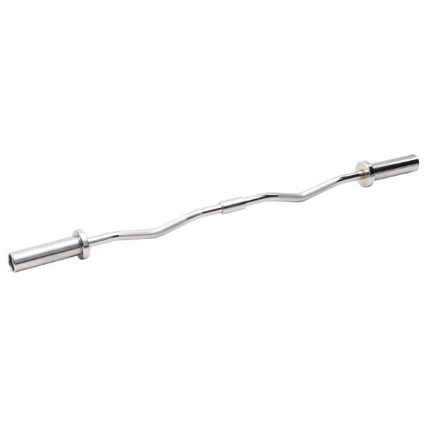 vidaXL Olimpijska zakrivljena &scaron;ipka za uteg 120 cm čelična