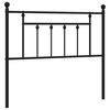 vidaXL Metalno zamjensko uzglavlje crno 107 cm