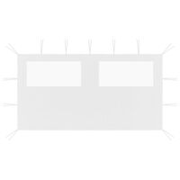 vidaXL Bočni zid za sjenicu s prozorima 4 x 2 m bijeli