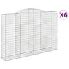 vidaXL Lučne gabionske ko&scaron;are 6 kom 300x50x200/220cm pocinčano željezo