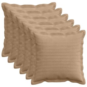 vidaXL Presvlaka za jastuk 6 kom. HOUTEN Smeđa 30 x 30 cm Kord