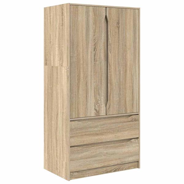 vidaXL Cabinet Sonoma hrast 79,5 x 49 x 156 cm Konstrukcijsko drvo