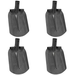 vidaXL Glava lopate 4 pcs Srebrno 33 x 21 cm Čelik s prahom premazan