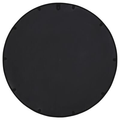 vidaXL Vrtno ogledalo crno 60 x 4 cm okruglo željezno vanjska upotreba