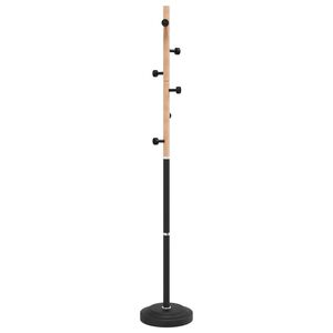 vidaXL Stalak za kapute crni 177 cm od željeza obloženog prahom