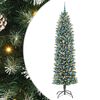 vidaXL Umjetno vitko božićno drvce Zelena i bijela 240 cm