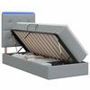 vidaXL LED krevet za pohranu s madracem Svjetlosiva 90 x 190 cm