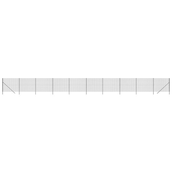 vidaXL Ograda od žičane mreže antracit 2,2x25 m od pocinčanog čelika