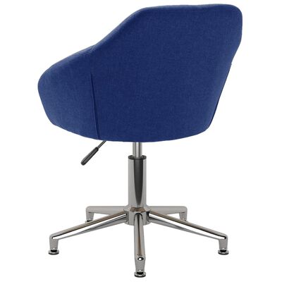 vidaXL Okretna uredska stolica od tkanine plava