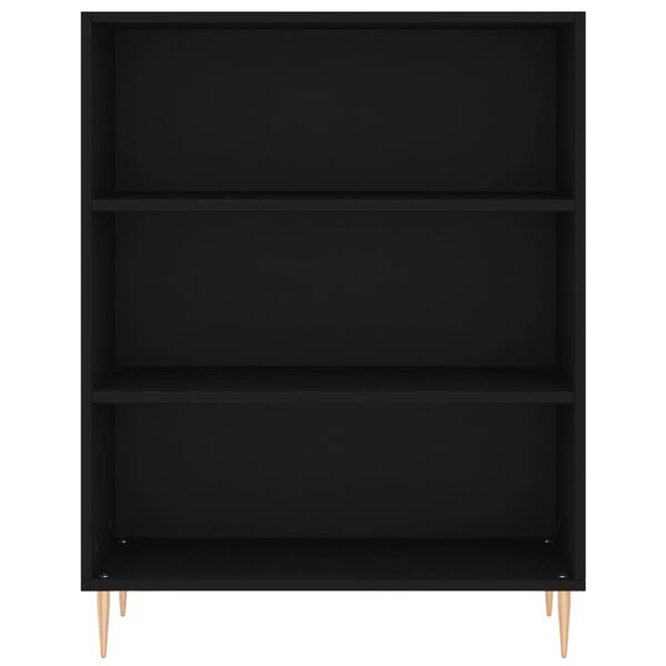 vidaXL Regal za knjige crni 69,5 x 32,5 x 90 cm konstruirano drvo