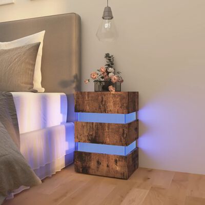 vidaXL LED noćni ormarić boja hrasta 45 x 35 x 67 cm konstruirano drvo