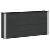 vidaXL Povi&scaron;ena vrtna gredica Crna 150 x 30 x 72 cm WPC i aluminij