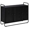 vidaXL Komoda Crni hrast 102 x 35 x 75 cm Prerađeno drvo