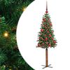 vidaXL Mr&scaron;avo božićno drvce Zelena 150 cm PVC i čvrsto drvo bora