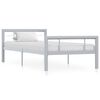 vidaXL Okvir za krevet sivo-bijeli metalni 90 x 200 cm